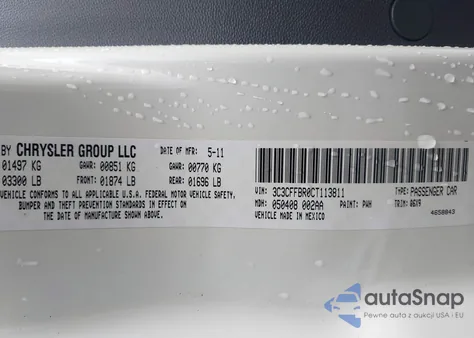 2012 Fiat 500 Sport from USA, damaged, VIN 3C3CFFBR0CT113811